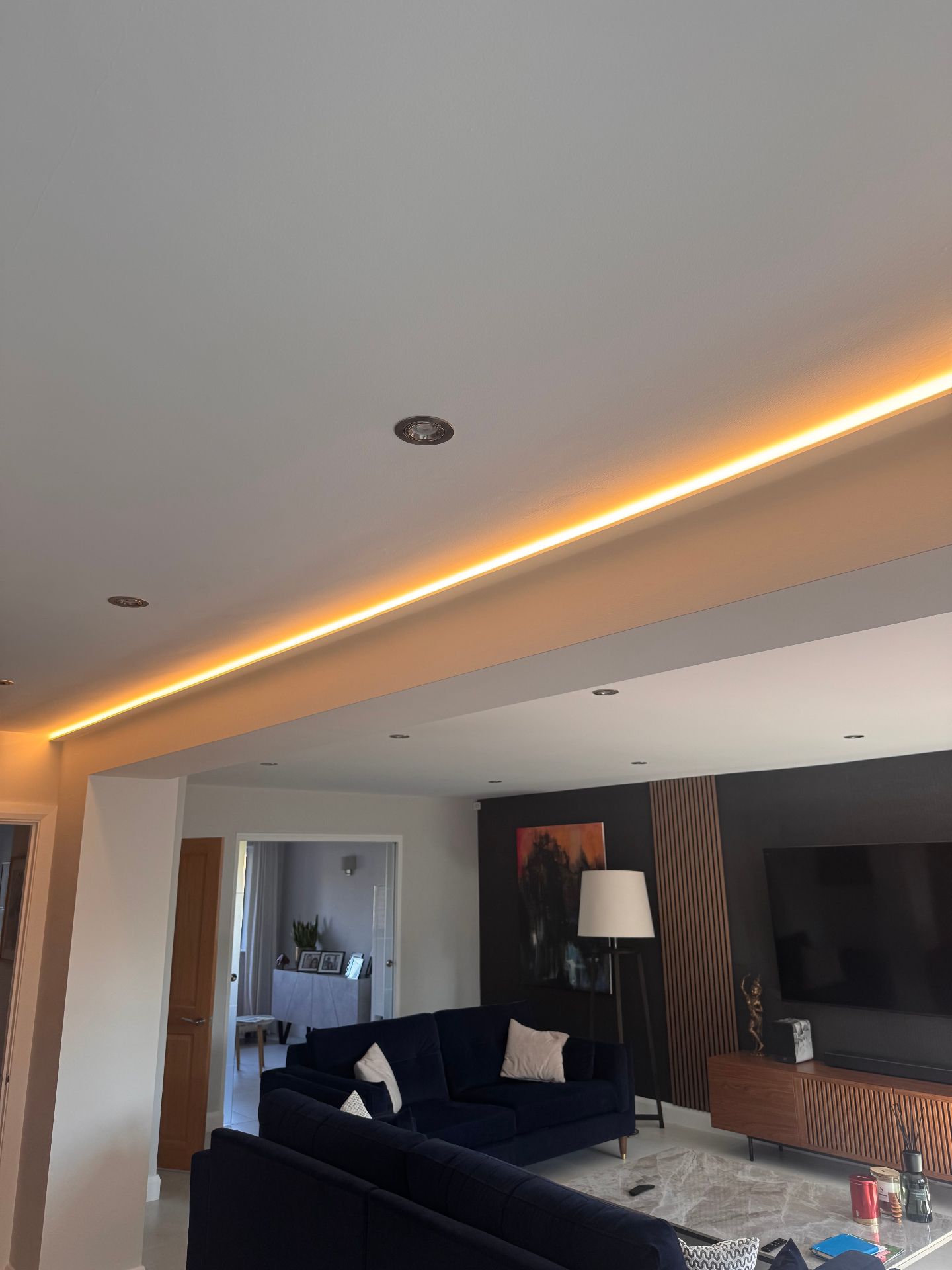 Feature LED cove lighting install, Epsom
