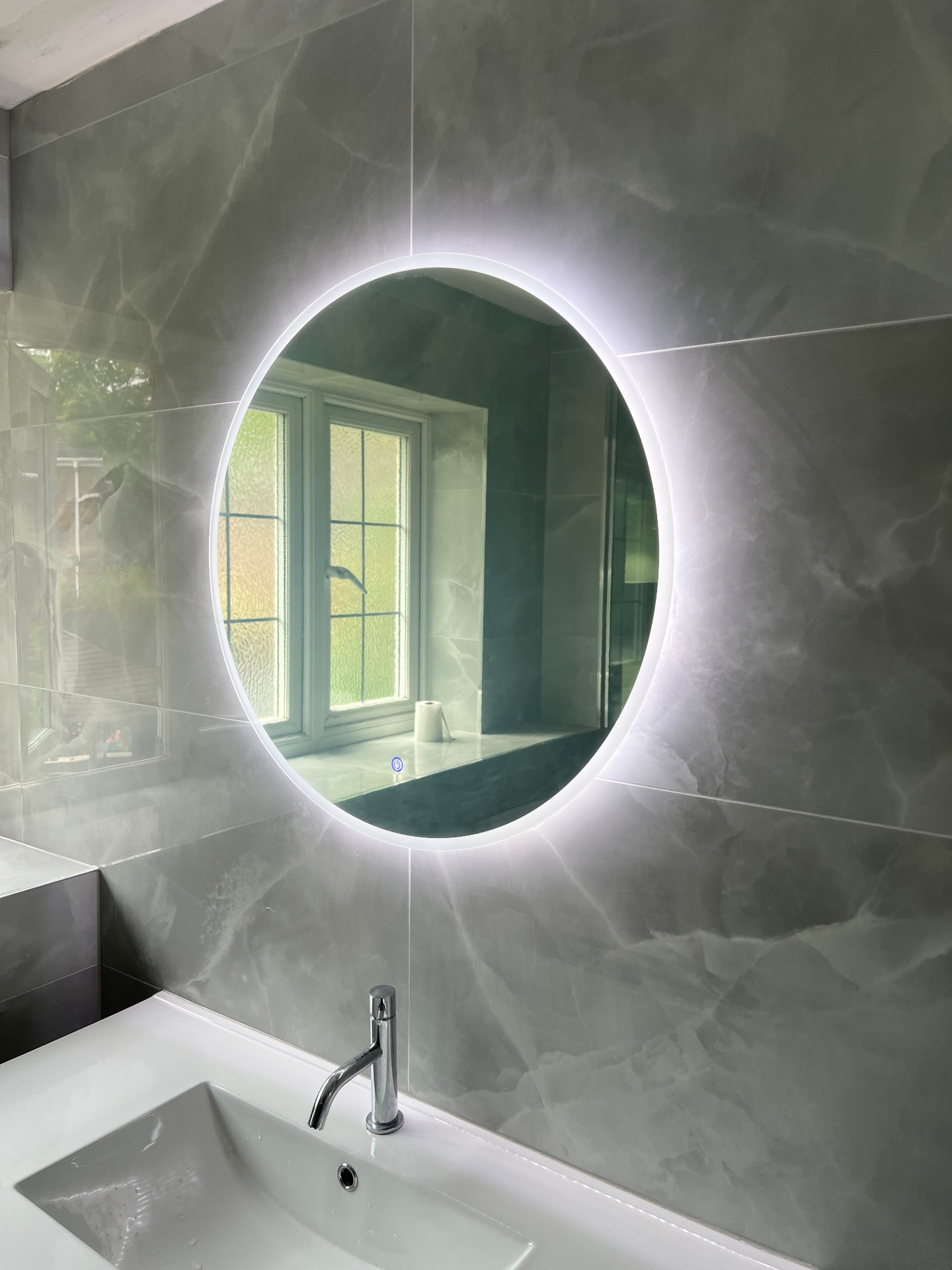 Backlit LED mirror, Weybridge bathroom